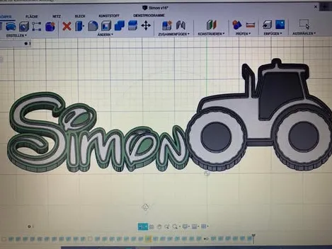 Simon mit Trecker 