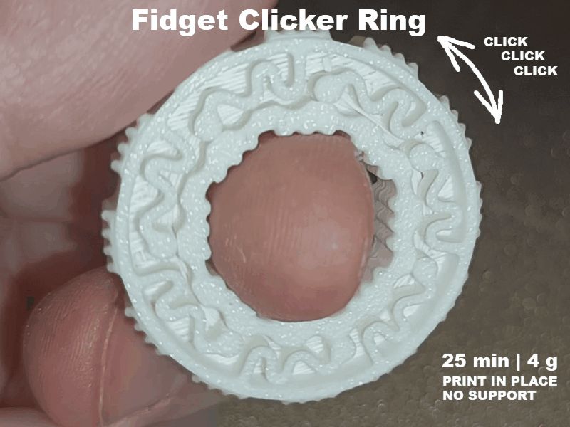 Satisfying Clicker Ring | Print-in-Place