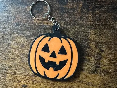Halloween pumpkin keychain