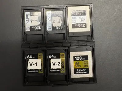 SD card AND CFexpress type B case (print in place)