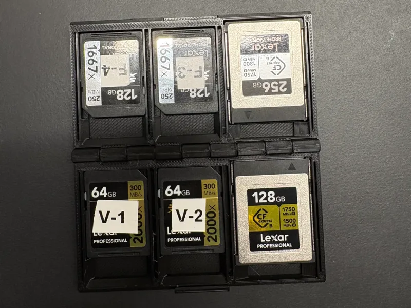 SD card AND CFexpress type B case (print in place)