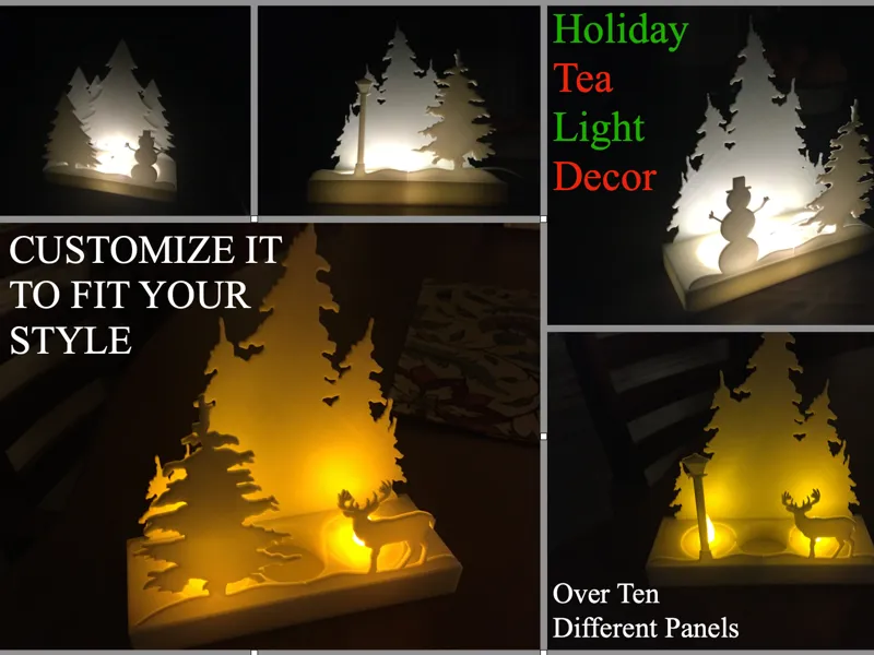 Winter Tea Light Decor (customizable)
