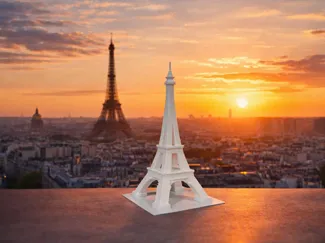 The Eiffel Tower - Low Poly - Paris France