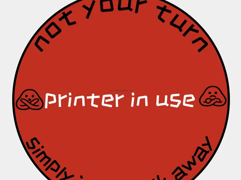 Printer sign 