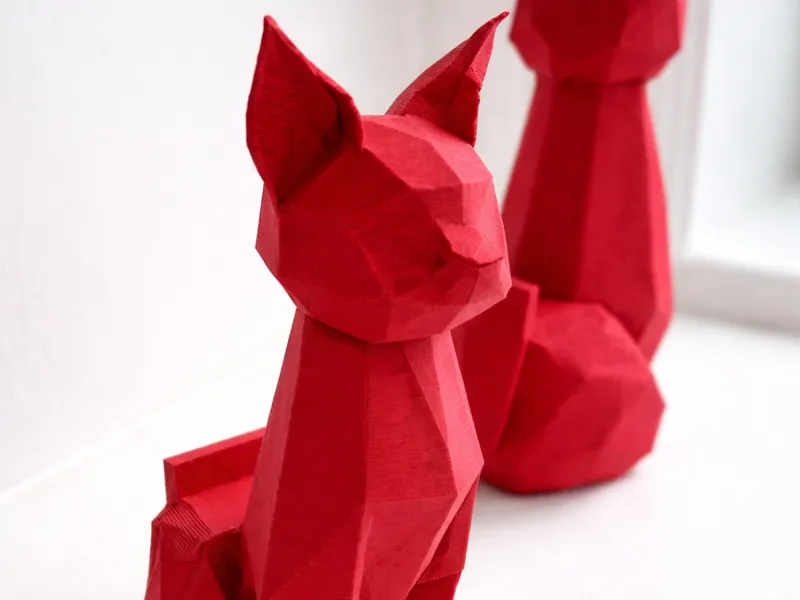 Low Poly Cat Phone Stand