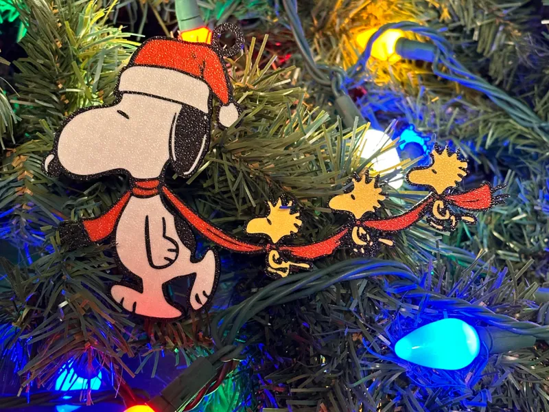 Snoopy with Woodstock Christmas Ornament