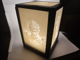 黑神话悟空浮雕灯箱(拓竹LED夜灯001组件)