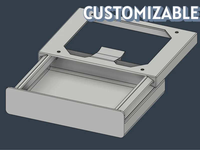 Under-Desk Drawer (Safety Stop + Hidden Rails)