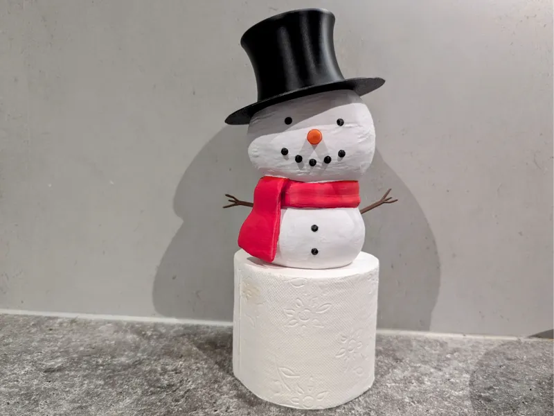 Snowman Toilet paper decoration