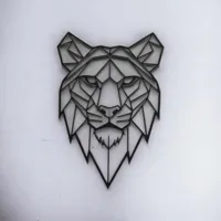 Lion géométrique - art mural — photo 3
