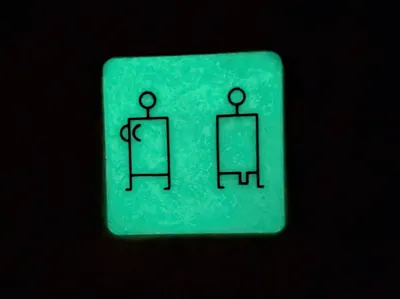 Glow in the dark Funny Toilet Sign