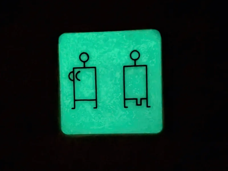 Glow in the dark Funny Toilet Sign