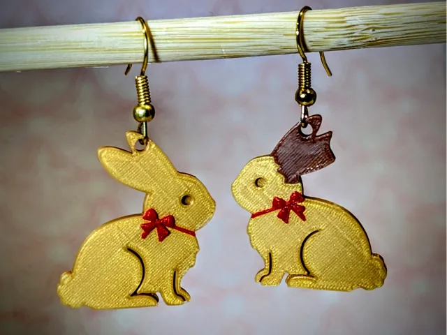 Lindt Chocolate Bunny Earrings