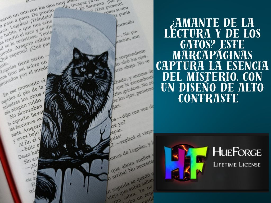 Marcapáginas Gato Negro Místico