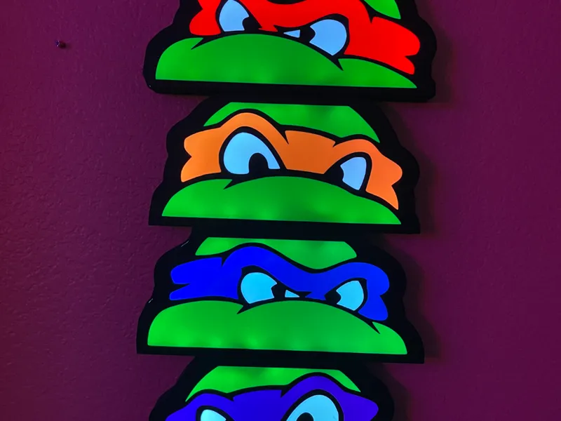 Ninja turtle light box