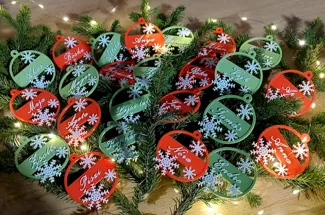 Snowflake name tag for Christmas
