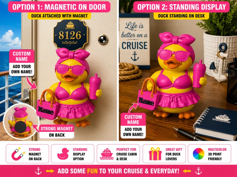 Summer Glam Duck – Pink Beach Edition