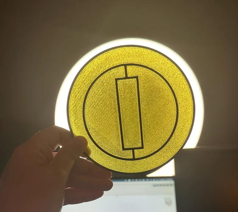 Mario Coin Stained Glass