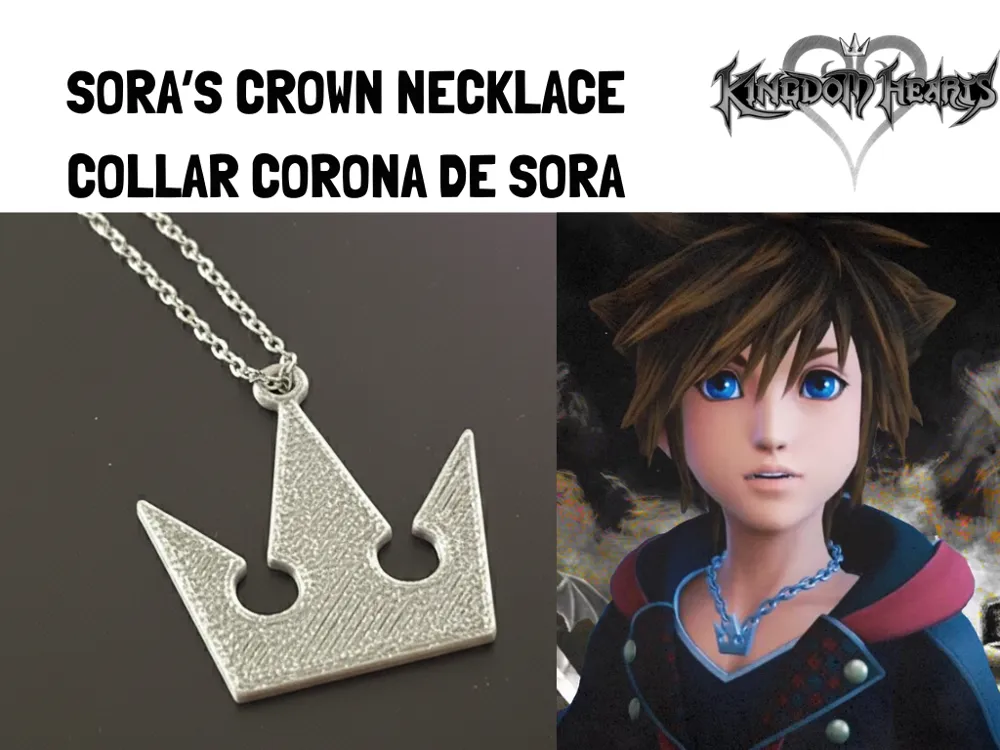 SORA'S CROWN NECKLACE KINGDOM HEARTS - Free 3D Print Model