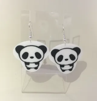 Cute Panda earrings fast simple print