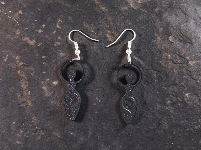 Wiccan woman earrings