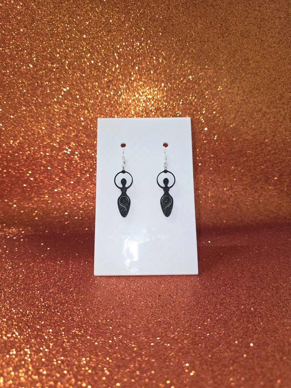 Wiccan woman earrings view 2