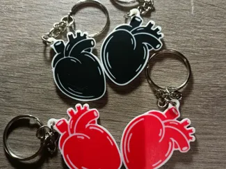 REAL HEART KEYCHAIN