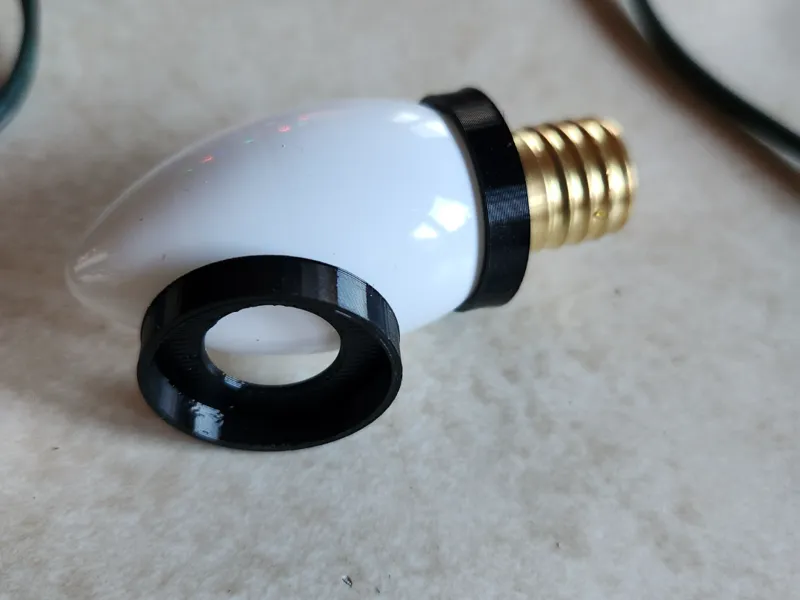 C9 incandescent Christmas light socket seal