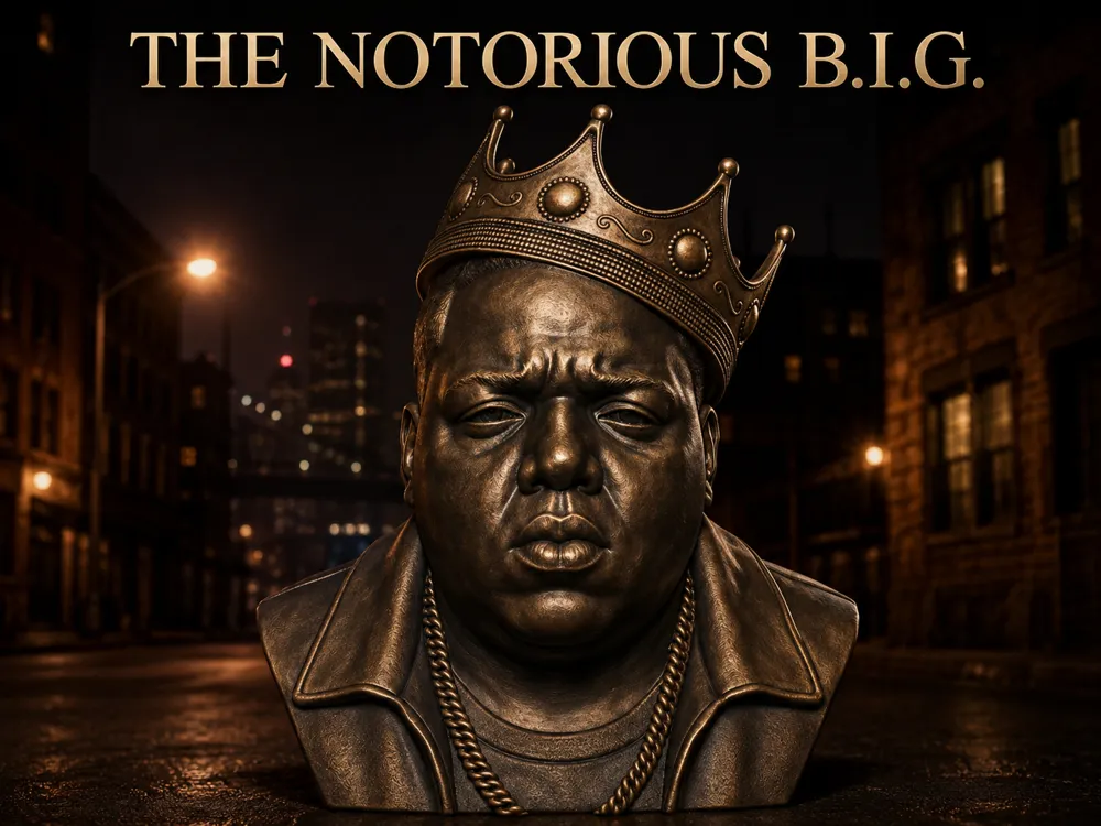 Figura decorativa: The Notorious B.I.G. Bust. Referencia del modelo original.