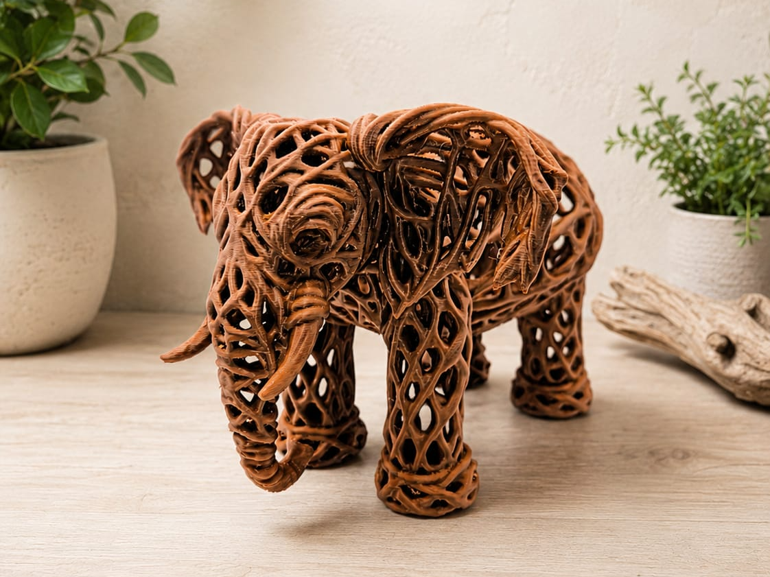 Elephant Woven Roots – Voronoi