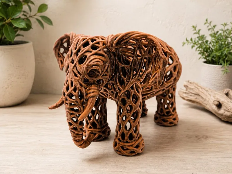 Elephant Woven Roots – Voronoi