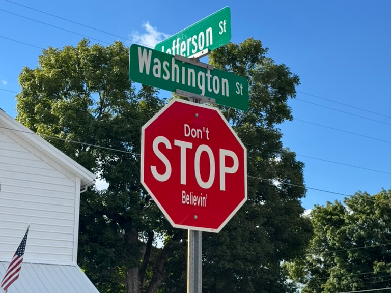 Don't Stop Believin' sign