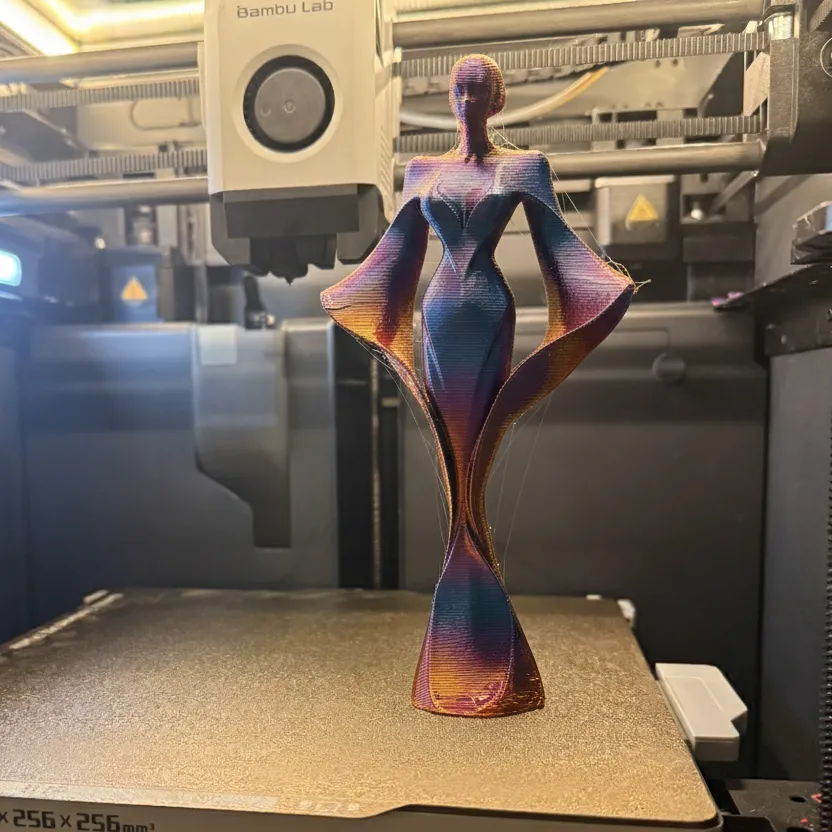 The Lady of Elegance - Abstract Female Sculpture - Free 3D Print Model ...