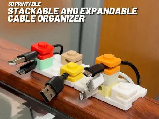 Organizador Cables -Modular, Apilable y Expandible