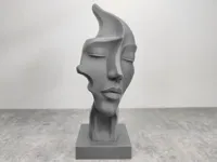 Abstract Face Sculpture – Modern Art Decor