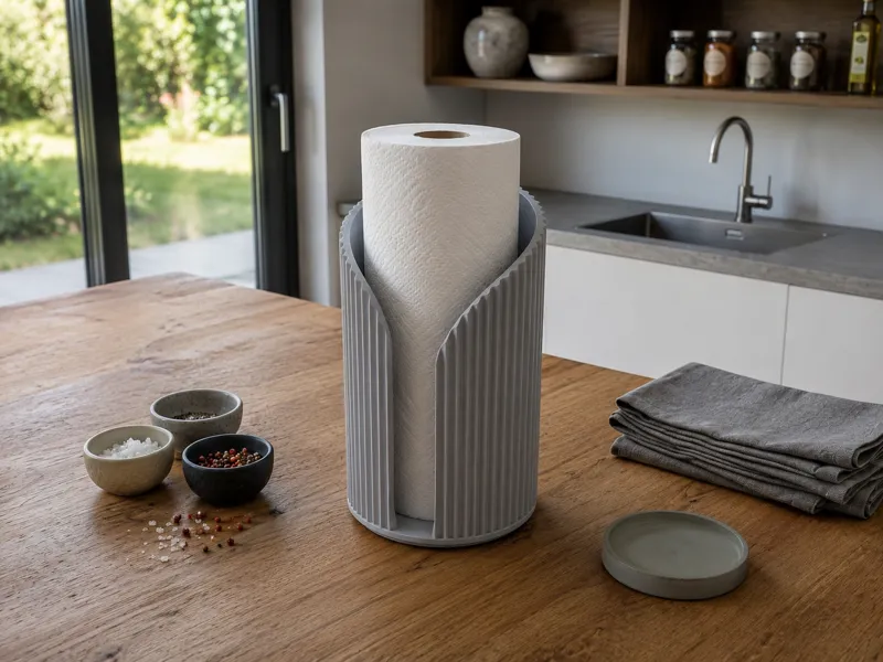 Minimalist Japandi Paper Towel Holder (Round)