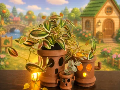 Gyroid - Animal Crossing (Lloid) Pot