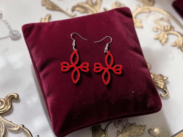 Mirror tulip earrings