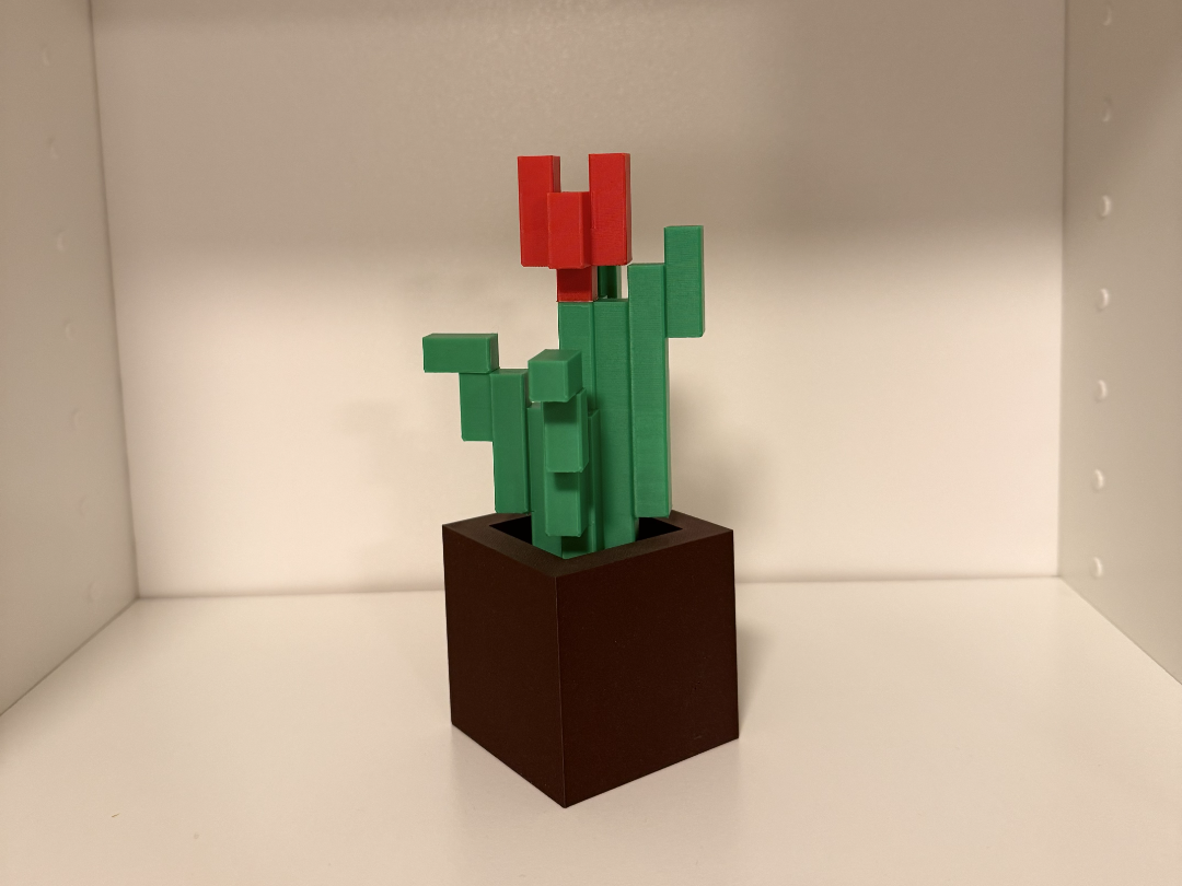 Minecraft Red tulip in pot