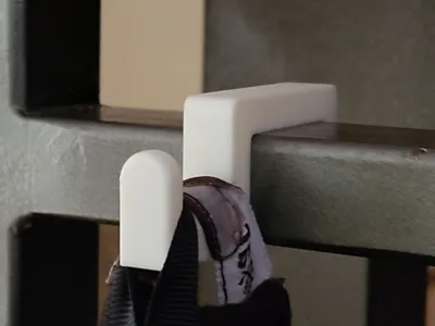 Clothes hook for row house stair railing (v2)