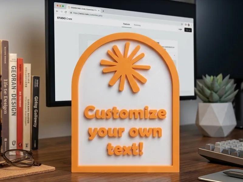 Claude Code "Desk Buddy" Customizable Desk Sign