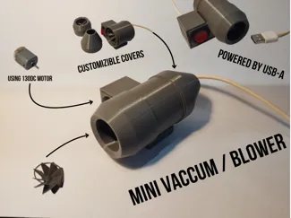 Mini vaccum / jet blower powerd by 130 motor