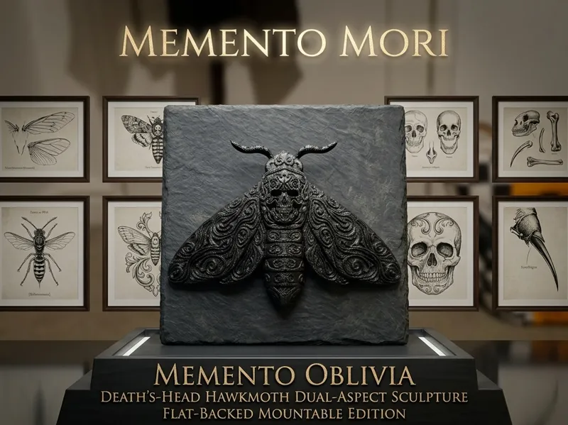 Memento Oblivia - Detailed Death Moth Relief Art