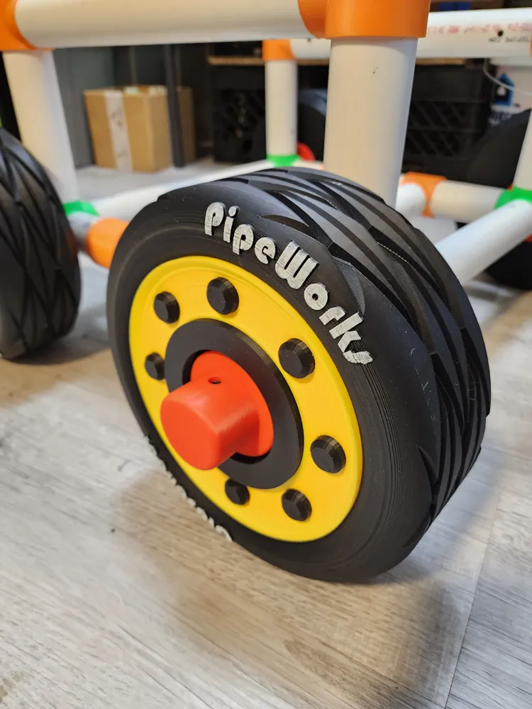Pipeworks Playschool PipeWorks: Axle and Hub - Free 3D Print Model - MakerWorld