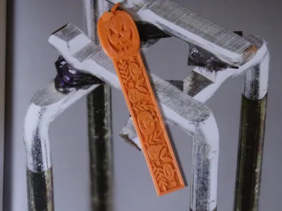 Spooky Pumpkin Halloween Bookmark