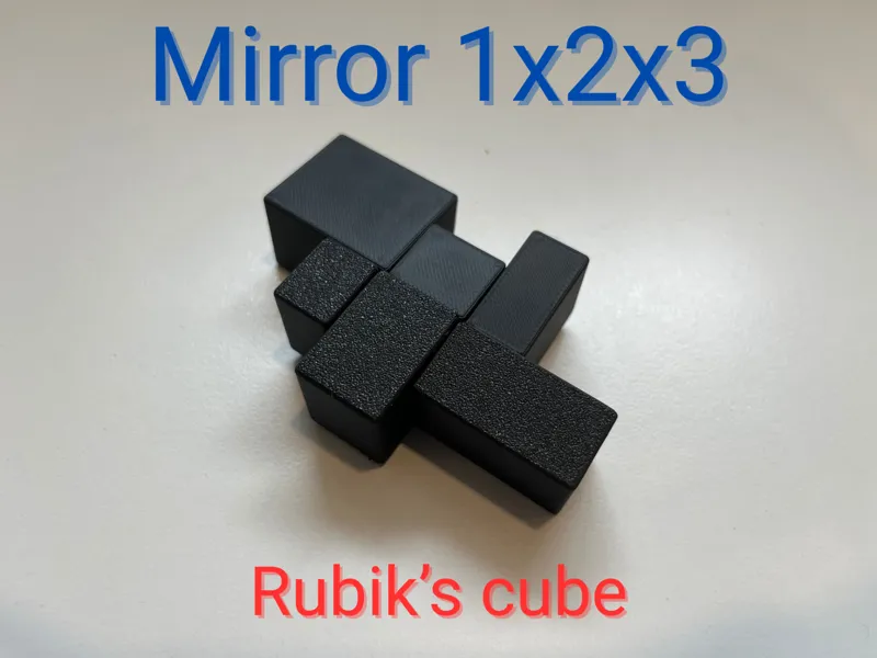 1x2x3 Mirror cube - Print in place
