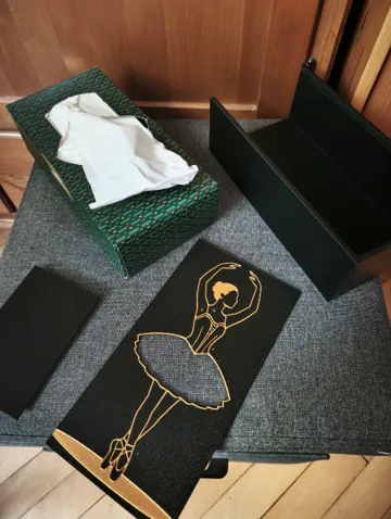 Caja o estuche: BALLERINA TISSUE BOX COVER for box 115x225x60 mm — vista de referencia 4