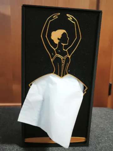 Caja o estuche: BALLERINA TISSUE BOX COVER for box 115x225x60 mm — vista de referencia 2