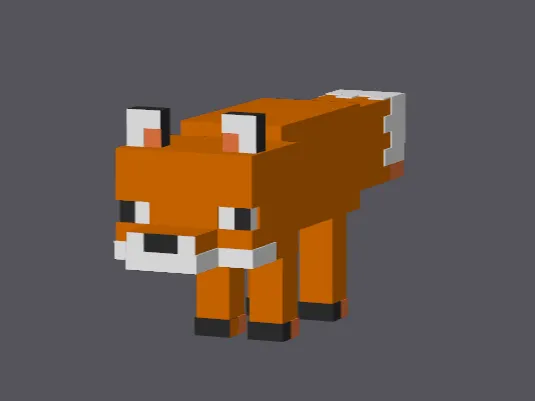 Minecraft fox (with low waste variant)