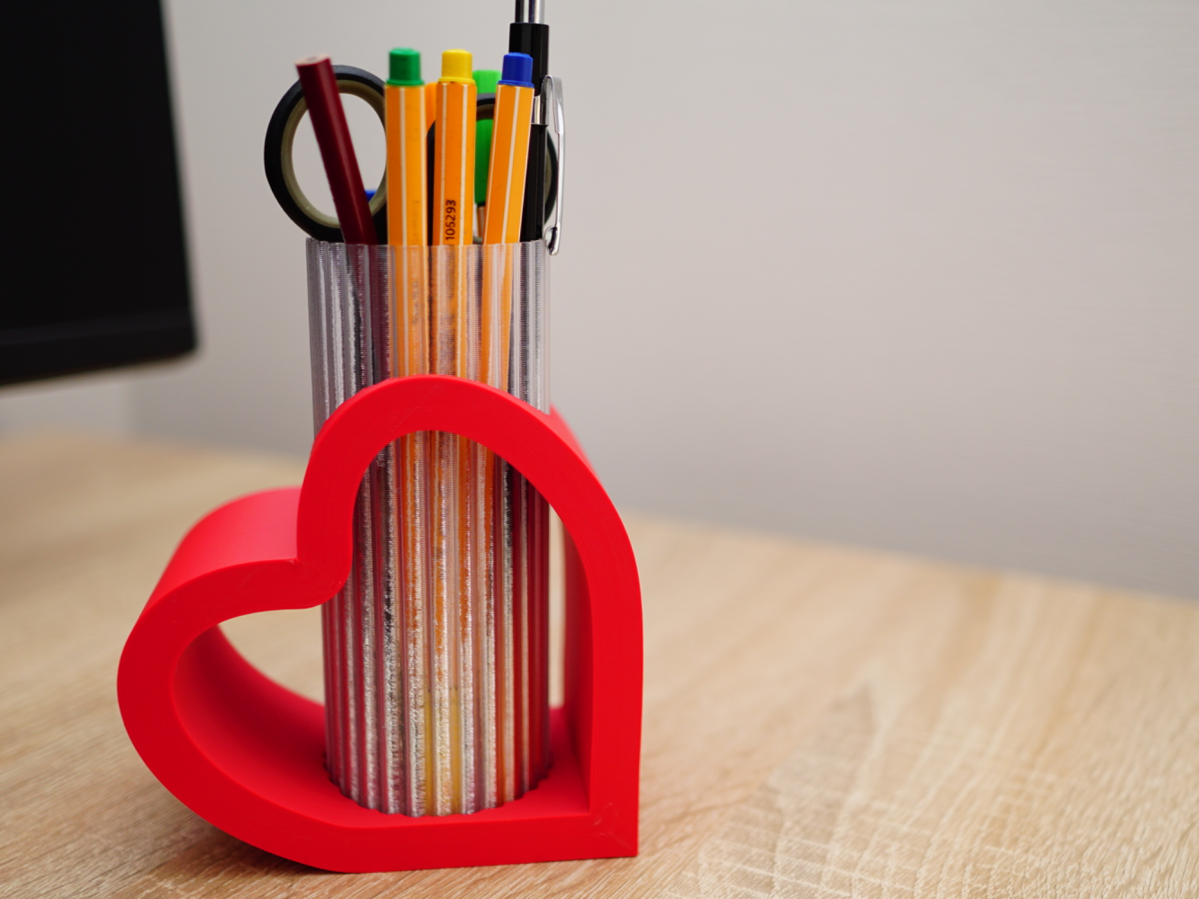 Heart Pen Holder Valentines day for office desk